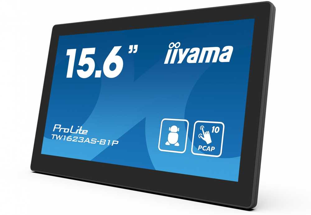 Monitorius IIYAMA TW1623AS-B1P 15,6 colių skydinis kompiuteris Rockchip RK3568 4GB 32GB su Android 13