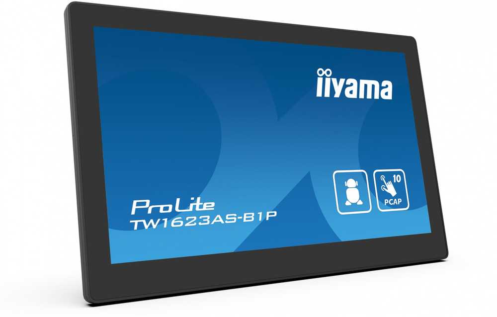 Monitorius IIYAMA TW1623AS-B1P 15,6 colių skydinis kompiuteris Rockchip RK3568 4GB 32GB su Android 13
