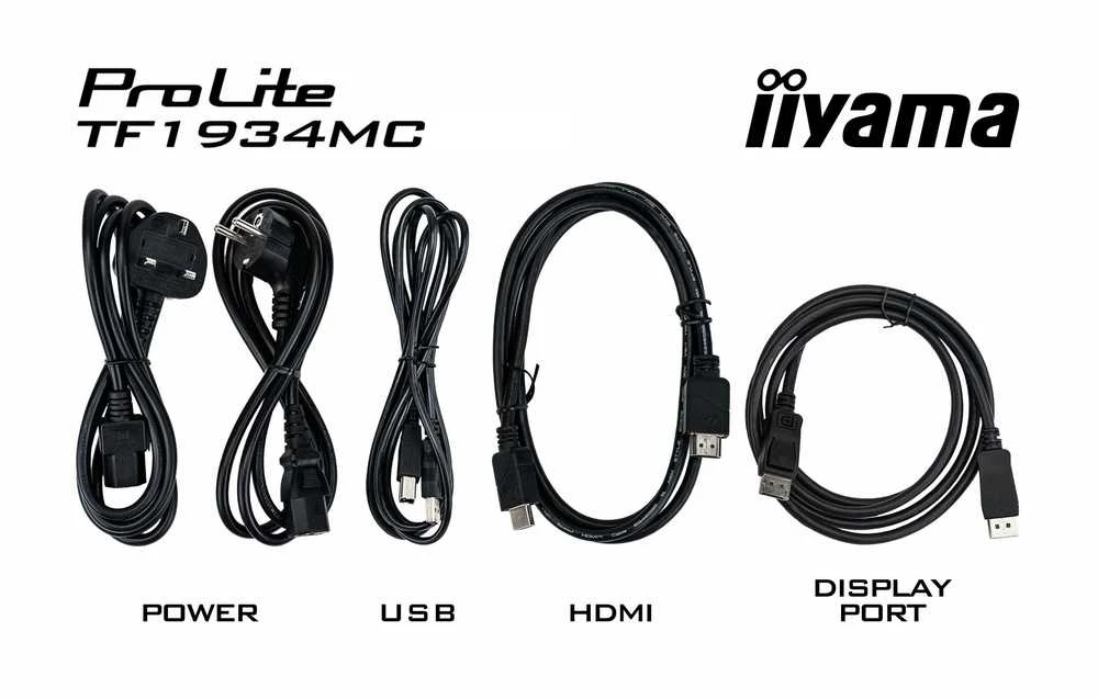Monitorius IIYAMA 19 colių IPS 10 Point Touch 5:4 1000:1 315cd/m2 USB VGA HDMI DP Juodas