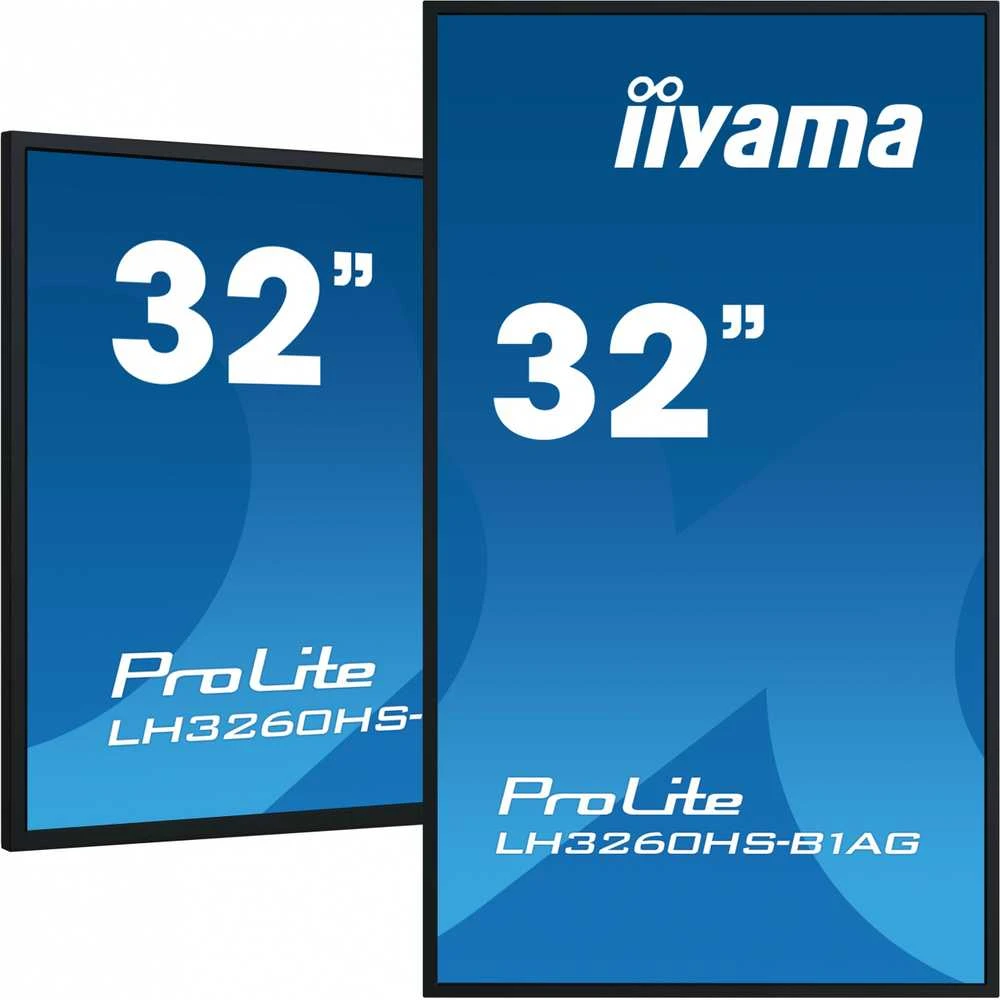 Monitorius IIYAMA LH3260HS-B1AG 32 colių 1920x1080 FHD VA skydelis Haze 25perc 500cd/m kraštovaizdžio ir portreto sieninis laikiklis įtrauktas