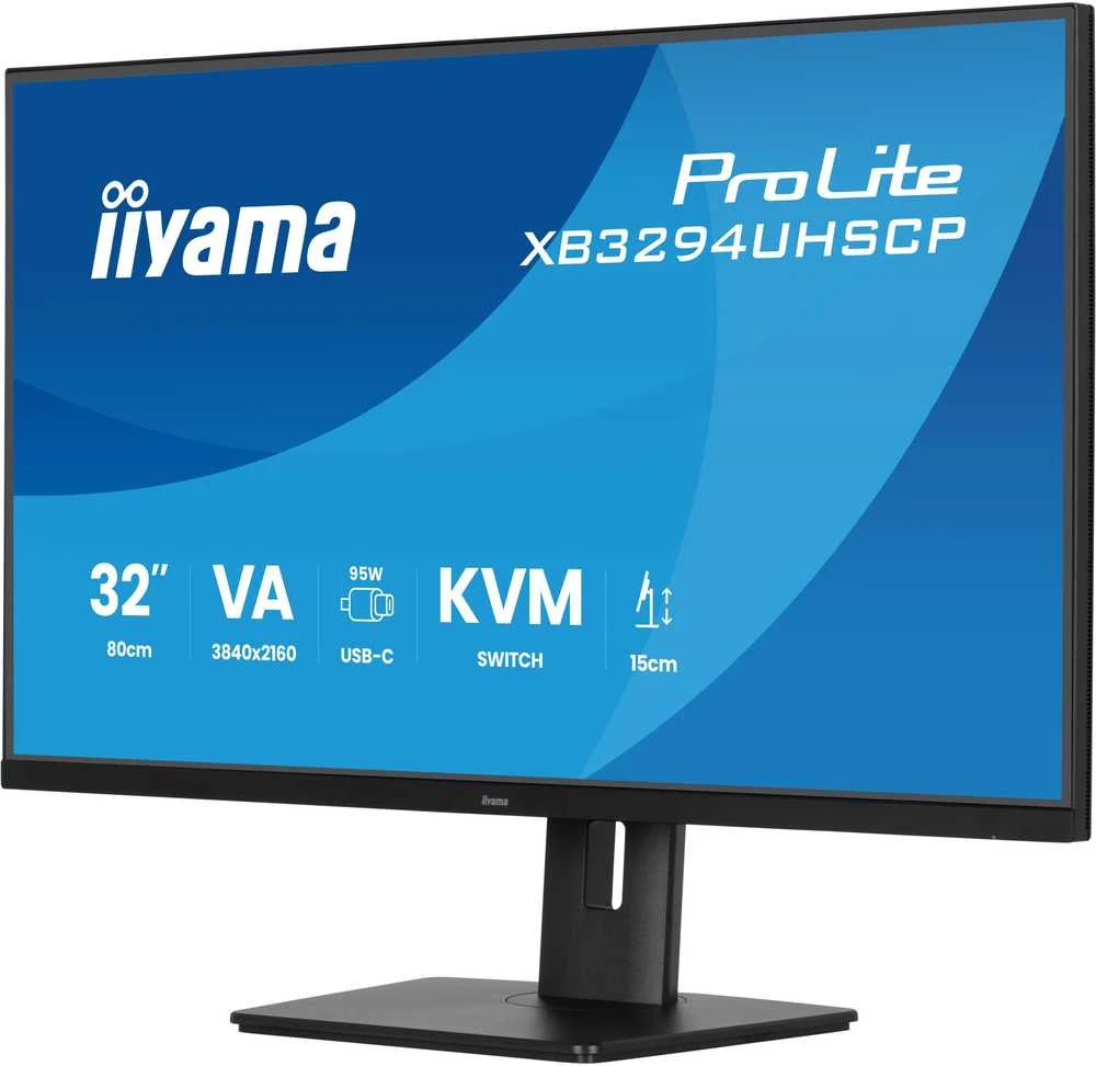 Monitorius iiyama ProLite XB3294UHSCP-B1 - 4K | KVM | USB-C PD 90W | 31,5"