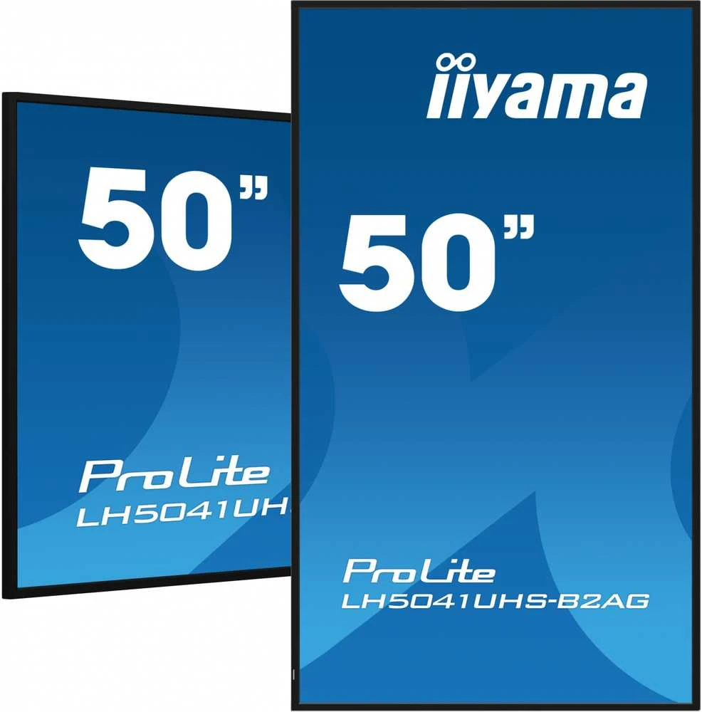 Monitorius IIYAMA LH5041UHS-B2AG 50 colių 3840 x 2160 UHD VA skydelis 500 cd/m2 5000:1 statinis kontrastas 9,5 ms kraštovaizdžio arba portreto režimas