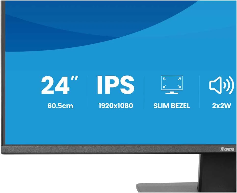 Monitorius „iiyama ProLite X2493HSU-B1“ – 120 Hz | „Full HD“ | IPS | 23,8 colio | 1 ms | USB-C