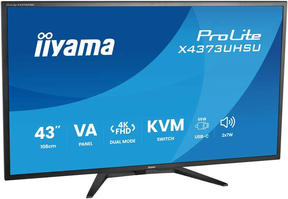 Monitorius iiyama ProLite X4373UHSU-B2 - 60Hz | 4K | VA | 43" | 3ms | HDR10