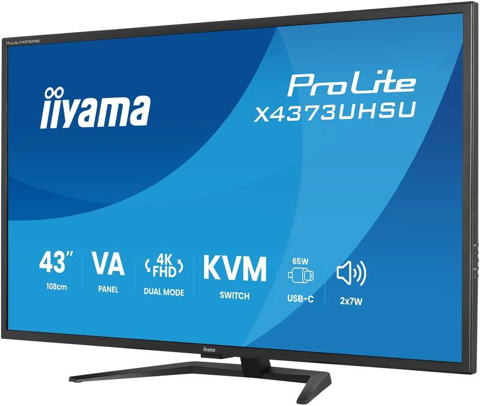 Monitorius iiyama ProLite X4373UHSU-B2 - 60Hz | 4K | VA | 43" | 3ms | HDR10