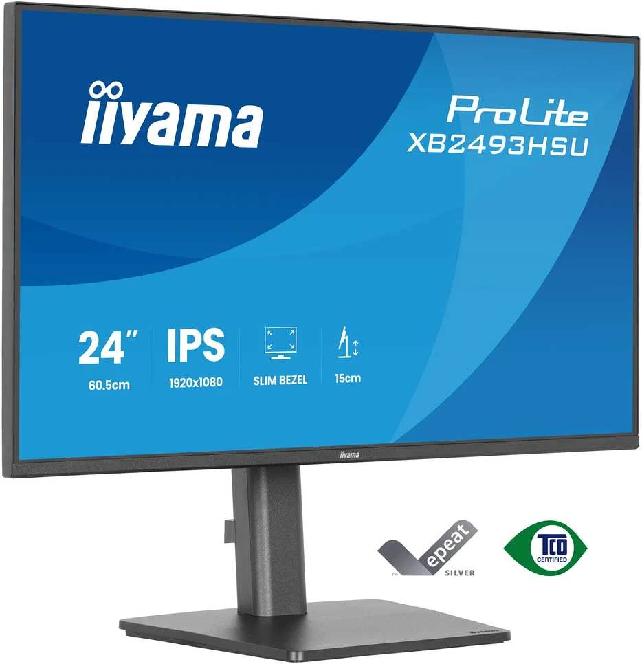 Monitorius „iiyama ProLite XB2493HSU-B1“ – 120 Hz | „Full HD“ | IPS | 23,8 colio | 1 ms | USB-C
