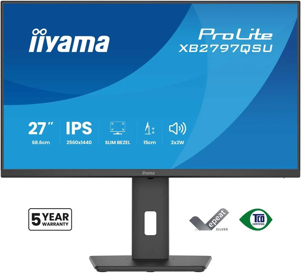 Monitorius iiyama ProLite XB2797QSU-B1 - 75Hz | QHD | IPS | 27" | 1ms