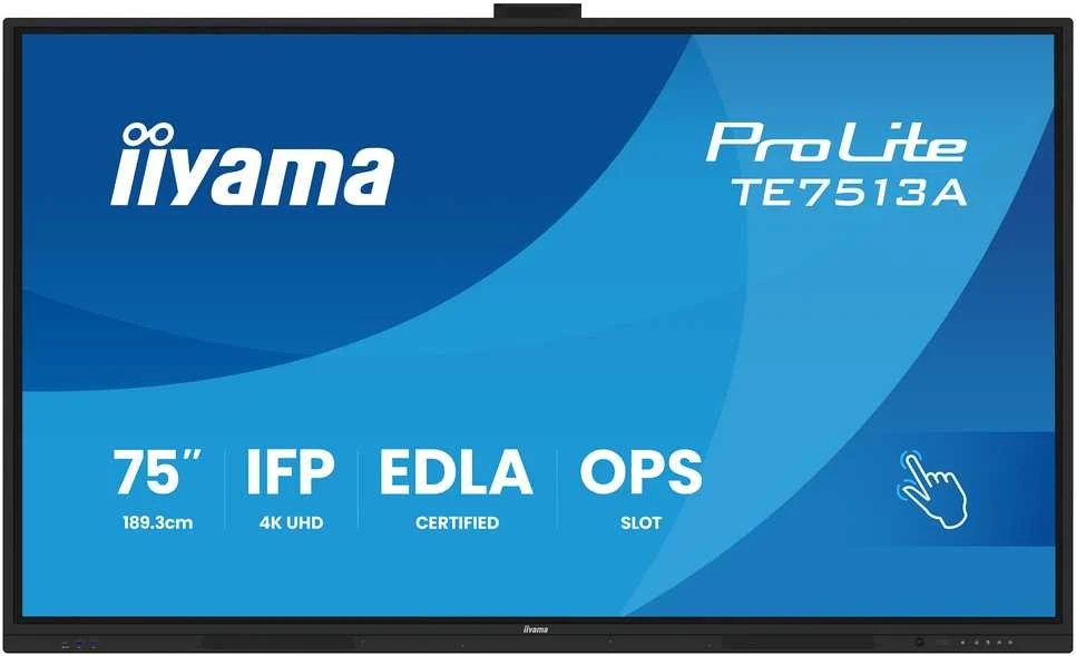 Monitorius Iiyama TE7513A-B2AG 75IN UHD IR 40P - TOUCH AG WITH INTERACTIVE ANDROI