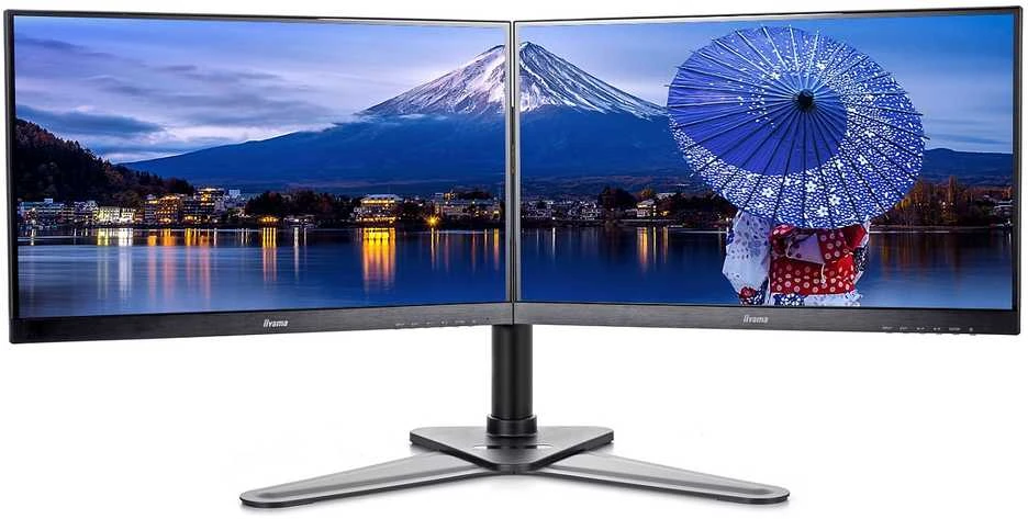 iiyama DS1002D-B1 monitoriaus laikiklis arba stovas 76,2 cm (30") Juoda