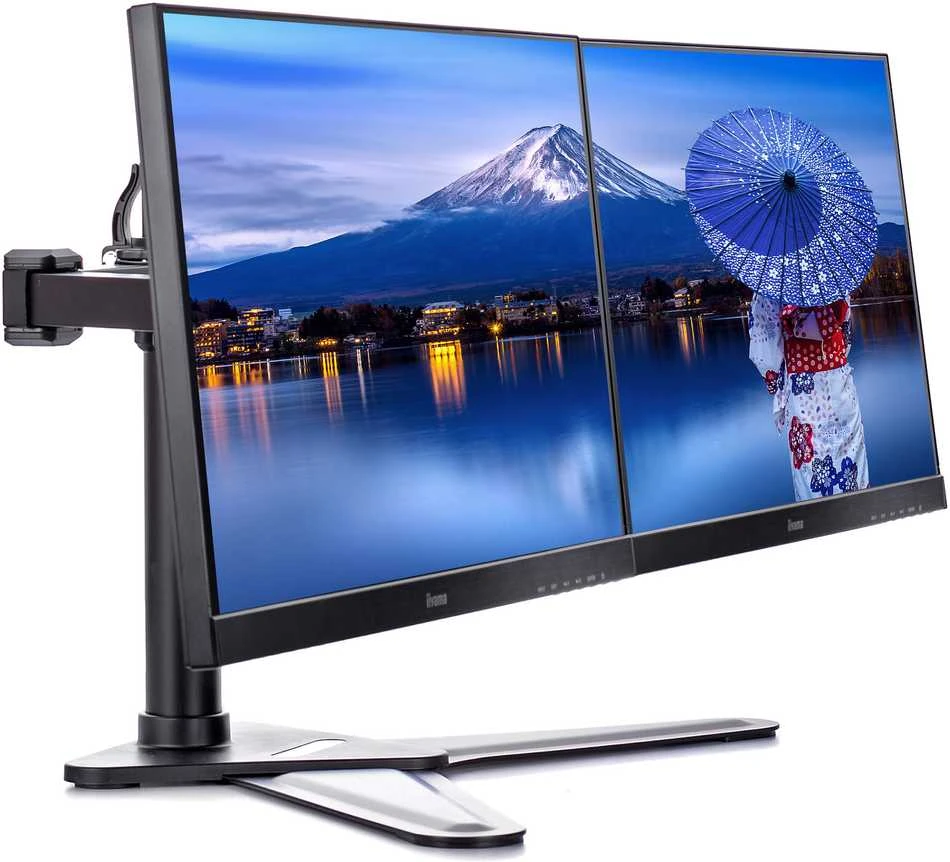 iiyama DS1002D-B1 monitoriaus laikiklis arba stovas 76,2 cm (30") Juoda