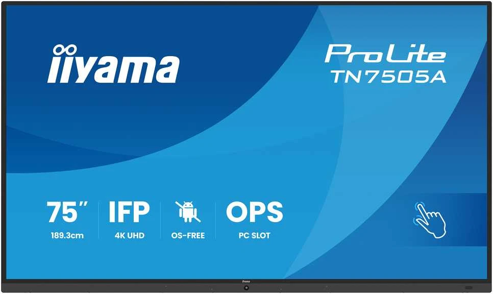 Monitorius Iiyama TN7505A-B1AG 75IN UHD - IR 40P TOUCH AG WITH NO-OS