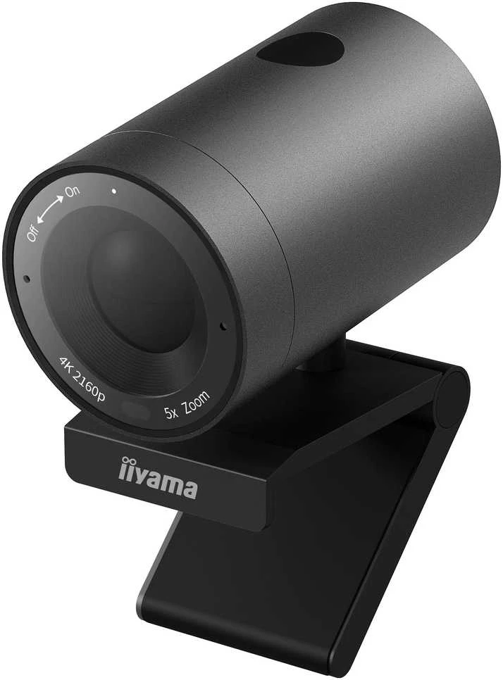 iiyama Kamera 4K UHD 120 laipsnių (FoV), 8MP STARVIS jutiklis, 5x priartinimas, 2D/3D triukšmo slopinimas, automatinis rėminimas, mikrofonas 2x su 4m balso atpažinimu, lengvas montavimas, privatumo uždanga, USB-C~USB-A jungtis, nuotolinio valdymo pultas (OSD)