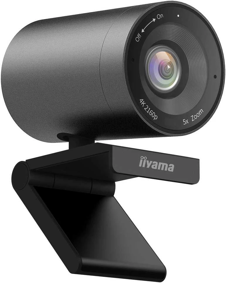 iiyama Kamera 4K UHD 120 laipsnių (FoV), 8MP STARVIS jutiklis, 5x priartinimas, 2D/3D triukšmo slopinimas, automatinis rėminimas, mikrofonas 2x su 4m balso atpažinimu, lengvas montavimas, privatumo uždanga, USB-C~USB-A jungtis, nuotolinio valdymo pultas (OSD)