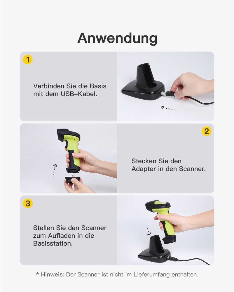 Skeneris inateck Barcodescanner Įkrovimo stotelė BCST-60/70/73 Base