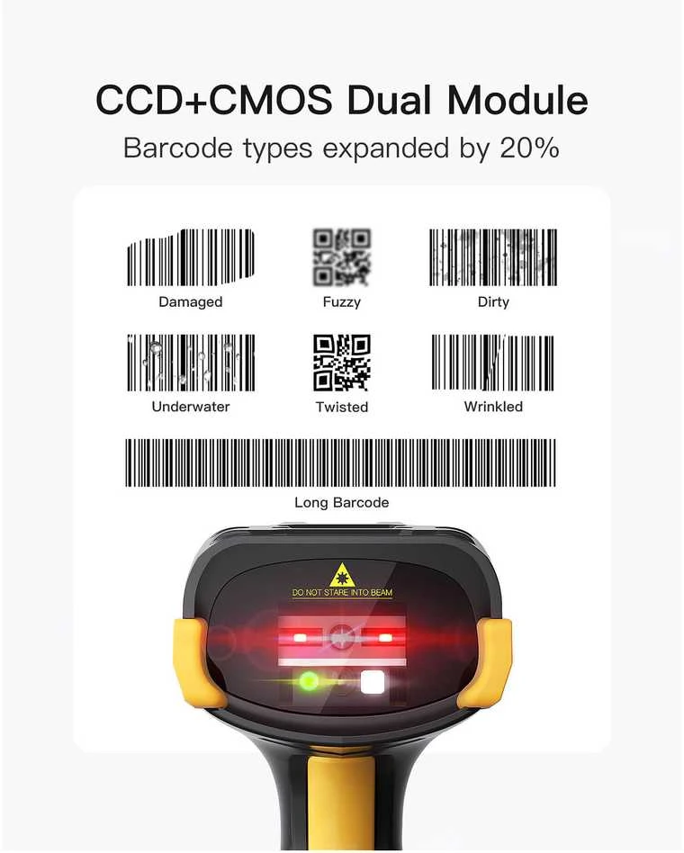 inateck Barcodescanner Pro 8 juodas [Pro 8_black]