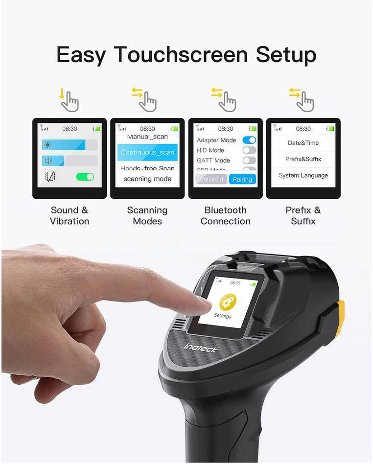 inateck Barcodescanner Pro 8 juodas [Pro 8_black]