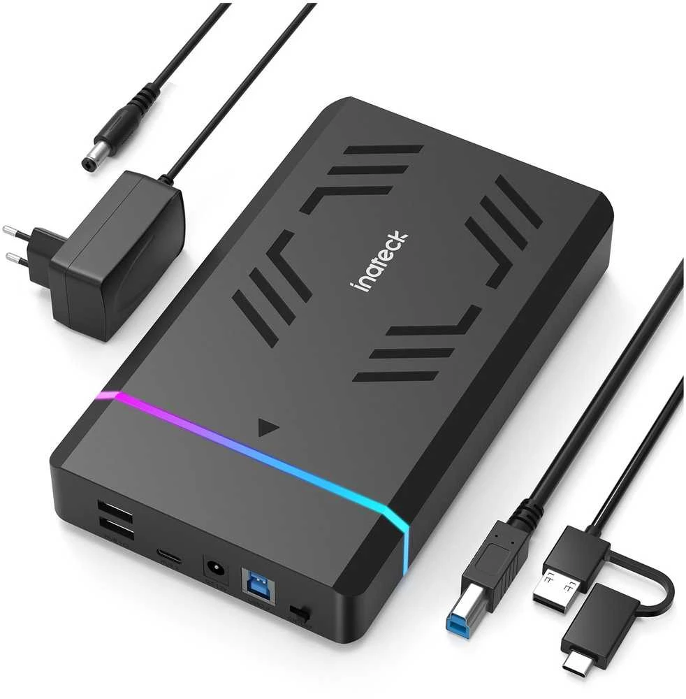 Inateck FE3003 HDD korpusas su laidais ir maitinimo adapteriu
