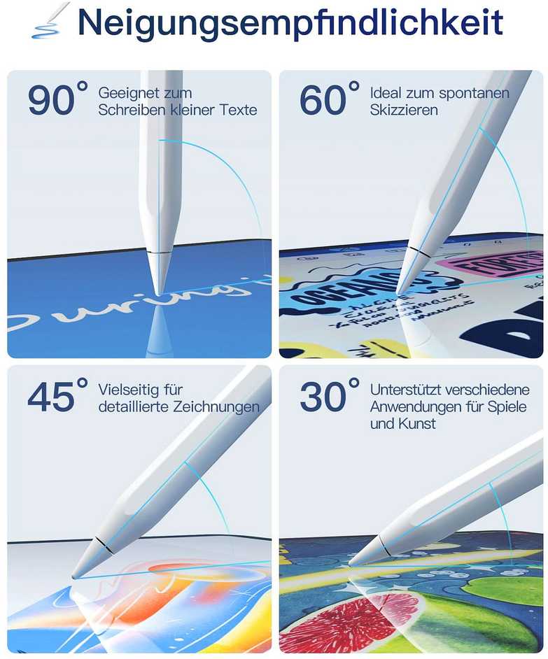 Inateck „iPad Pro“ / „Mini“ / 6–10 colių įstrižainės rašiklis, baltas