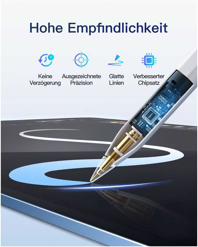 Inateck „iPad Pro“ / „Mini“ / 6–10 colių įstrižainės rašiklis, baltas