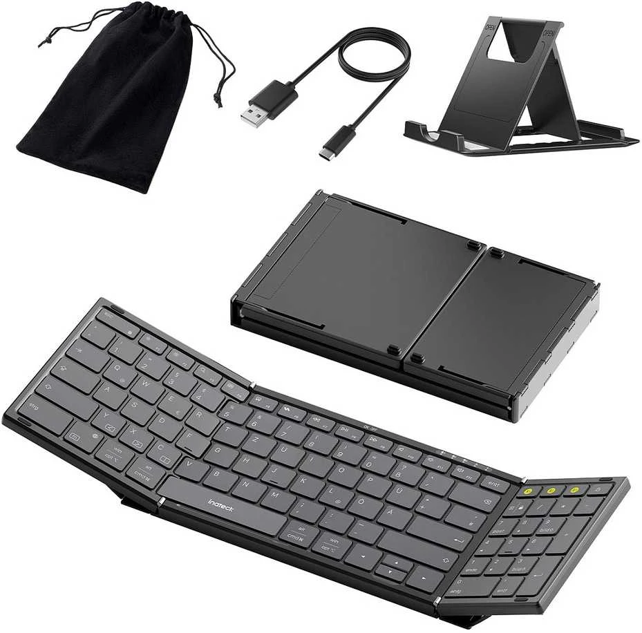 Carruzzo Inateck N0135_BLACK klaviatūra Namams / biurui „Bluetooth“ Juoda