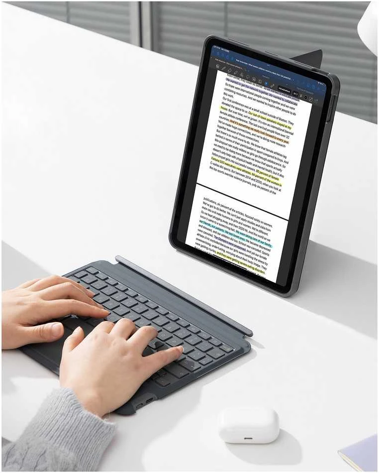 Carruzzo Įdiegta klaviatūra „iPad 11“ „iPad 10th Gen. Com. QWERTZ“ baterija