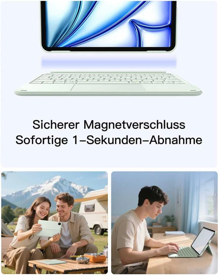 inateck Klaviatūra iPad 11 iPad Air 4/5Gen Com. QWERTZ žalias
