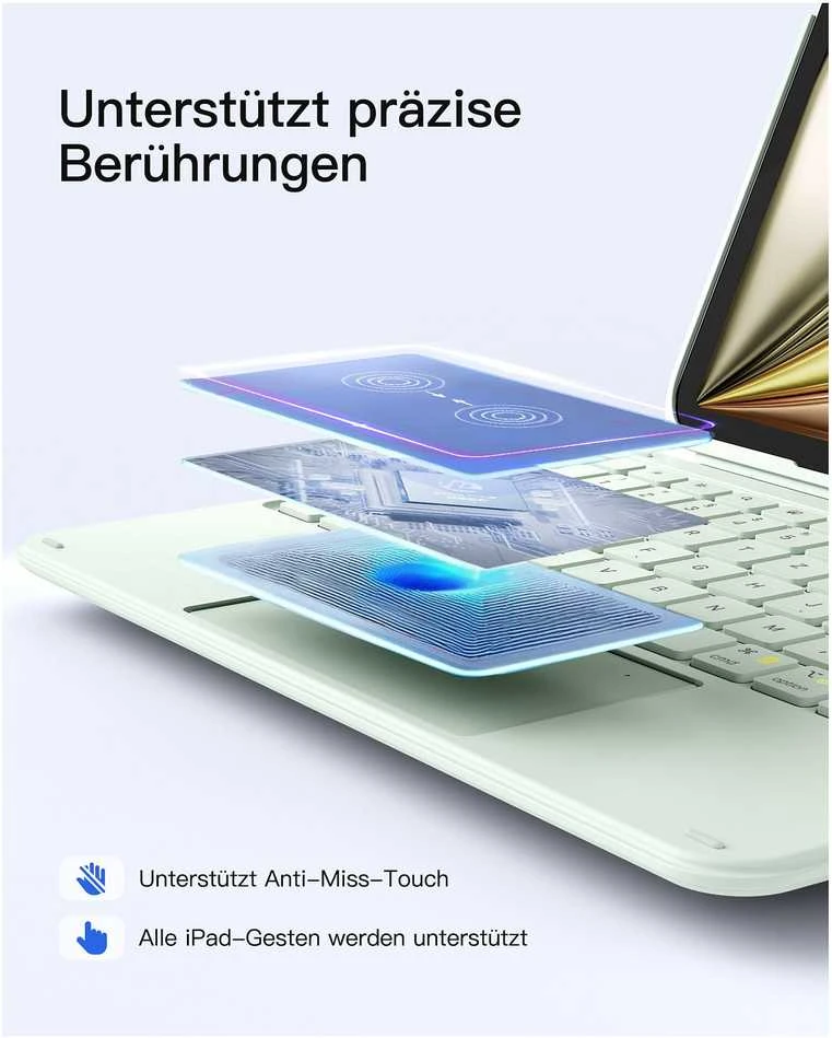 inateck Klaviatūra iPad 11 iPad Air 4/5Gen Com. QWERTZ žalias