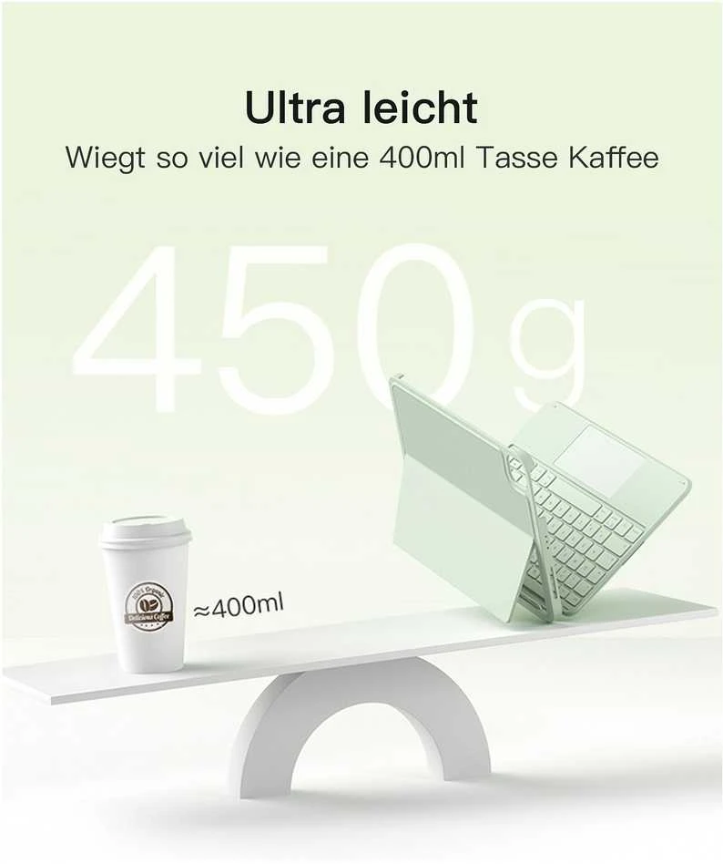 inateck Klaviatūra iPad 11 iPad Air 4/5Gen Com. QWERTZ žalias
