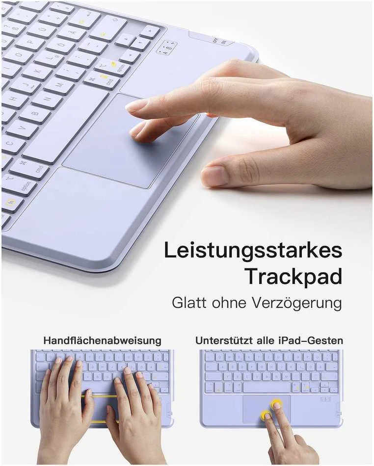 inateck Klaviatūra iPad 11 iPad Air 4/5Gen.Com. QWERTZ violetinė