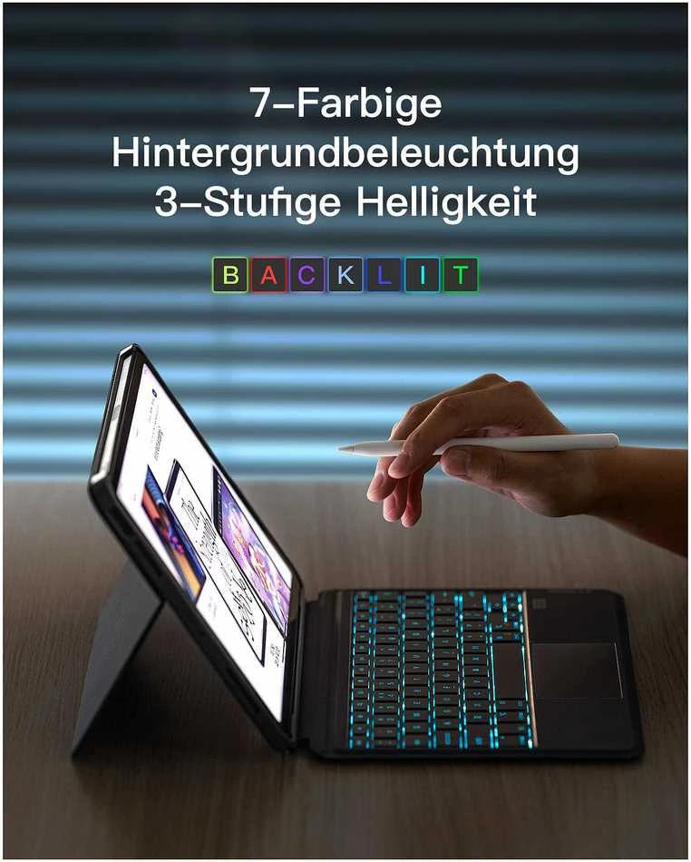 inateck Klaviatūra iPad 11 iPad Air 4/5Gen.Com. QWERTZ violetinė