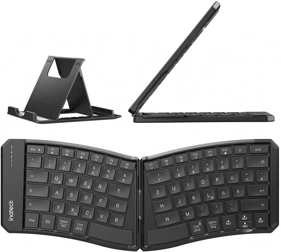 Carruzzo Inateck N0131_black klaviatūra Namams / biurui „Bluetooth“ Juoda