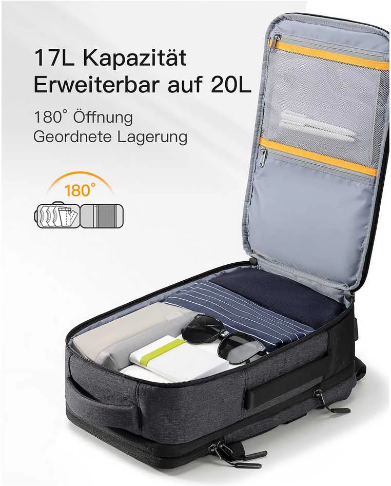 Carruzzo Inateck BP03006 kuprinė Kelioninė kuprinė Juoda