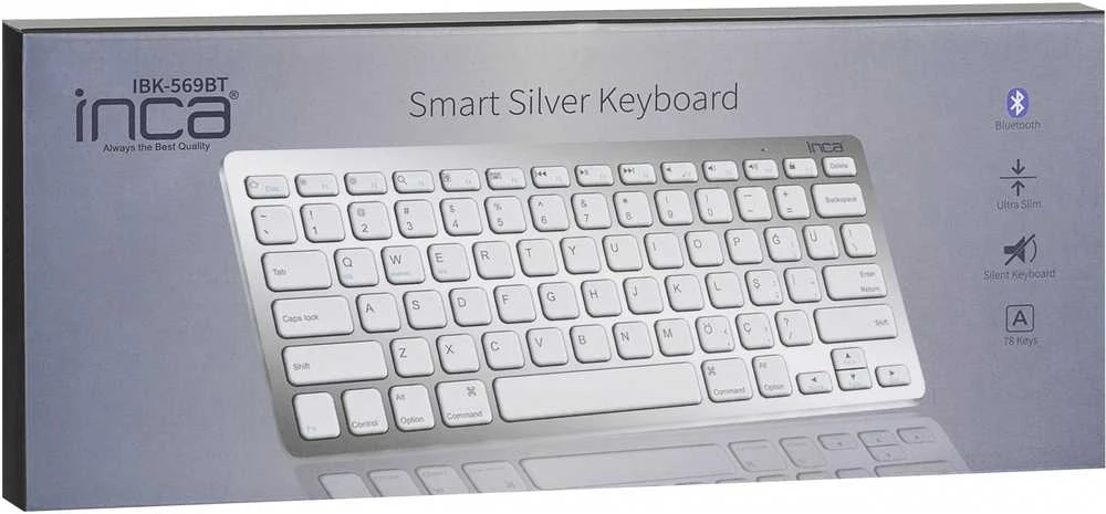 Incase INCA Klaviatūra IBK-569BT BT 3.0 Ultradünn DE-išdėstymas retail