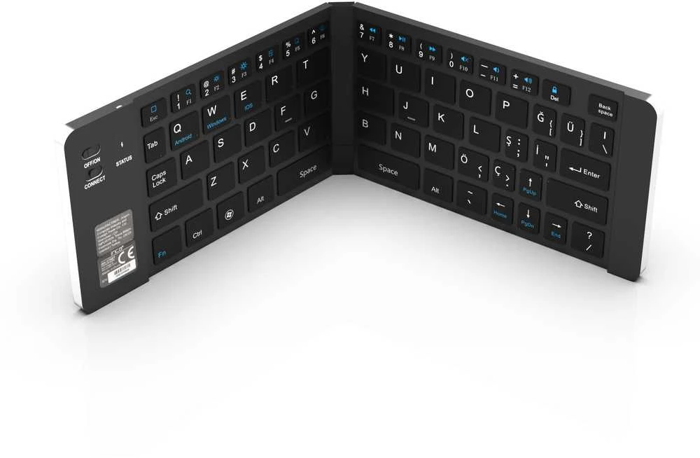 Carruzzo Inca IBK-579BT klaviatūra Namo „Bluetooth“ Metalinis, Sidabras