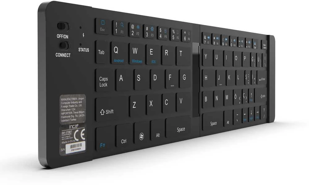 Carruzzo Inca IBK-579BT klaviatūra Namo „Bluetooth“ Metalinis, Sidabras