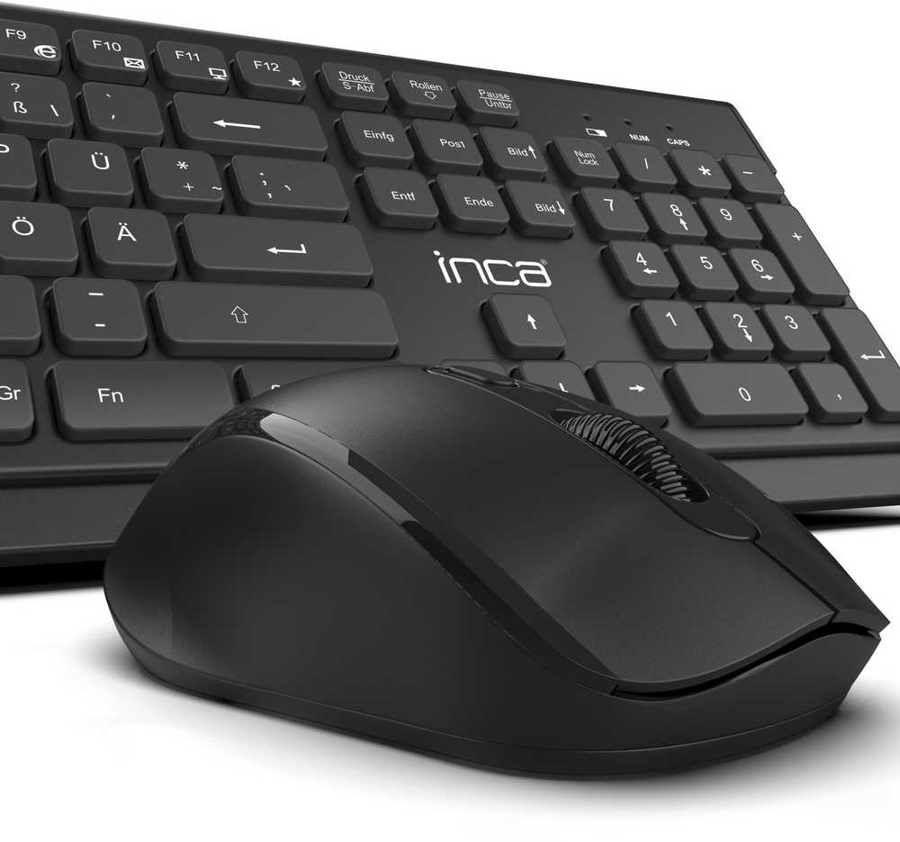 Klaviatūra ir pelė Inca INCA klaviatūra IWS-519 Wireless Set, Multimedia, Slim, SW retail