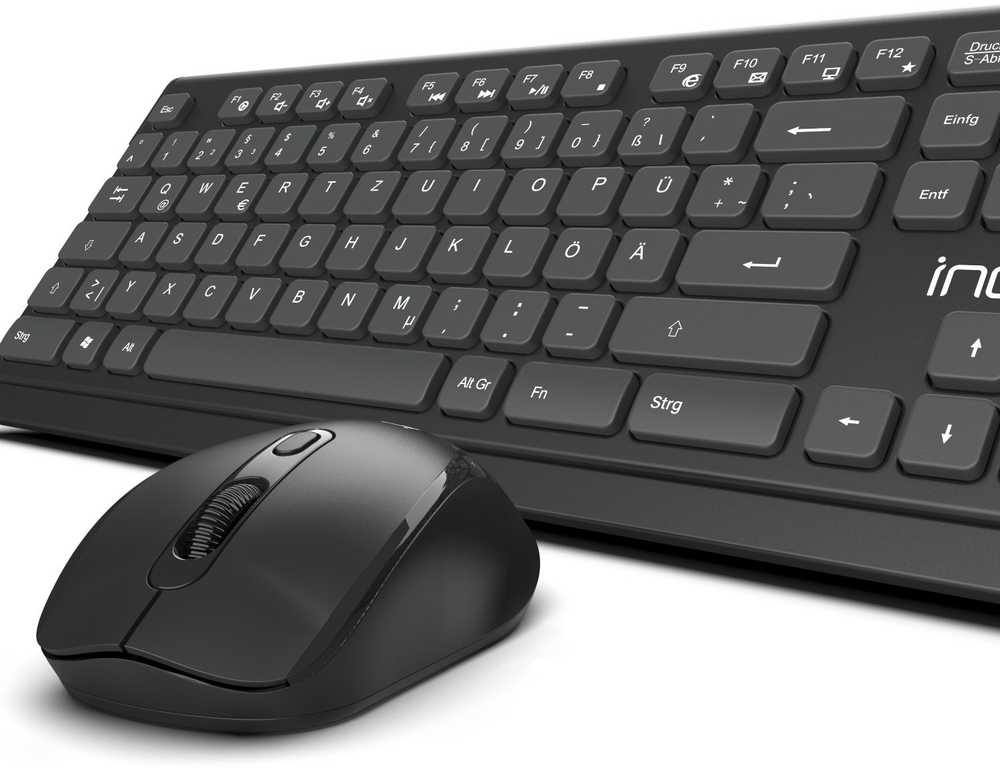 Klaviatūra ir pelė Inca INCA klaviatūra IWS-519 Wireless Set, Multimedia, Slim, SW retail