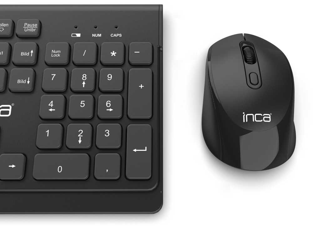 Klaviatūra ir pelė Inca INCA klaviatūra IWS-519 Wireless Set, Multimedia, Slim, SW retail