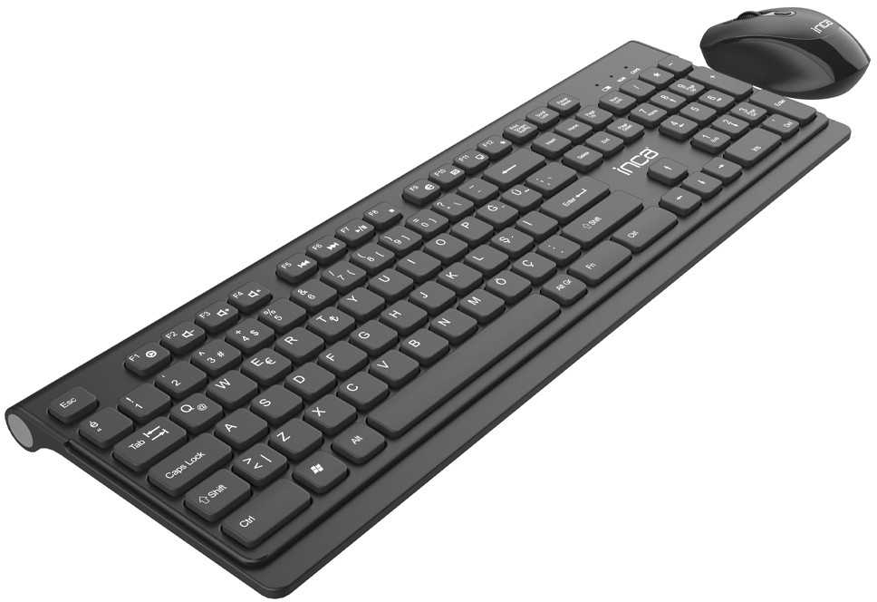 Klaviatūra ir pelė Inca INCA klaviatūra IWS-519 Wireless Set, Multimedia, Slim, SW retail