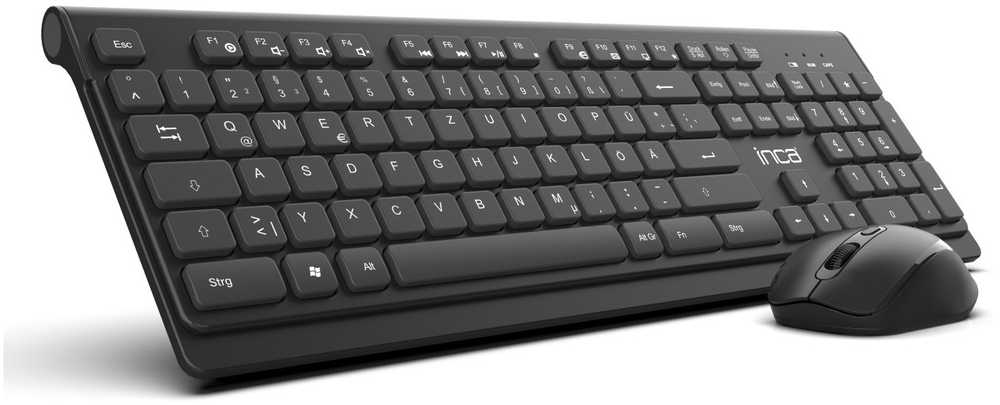 Klaviatūra ir pelė Inca INCA klaviatūra IWS-519 Wireless Set, Multimedia, Slim, SW retail