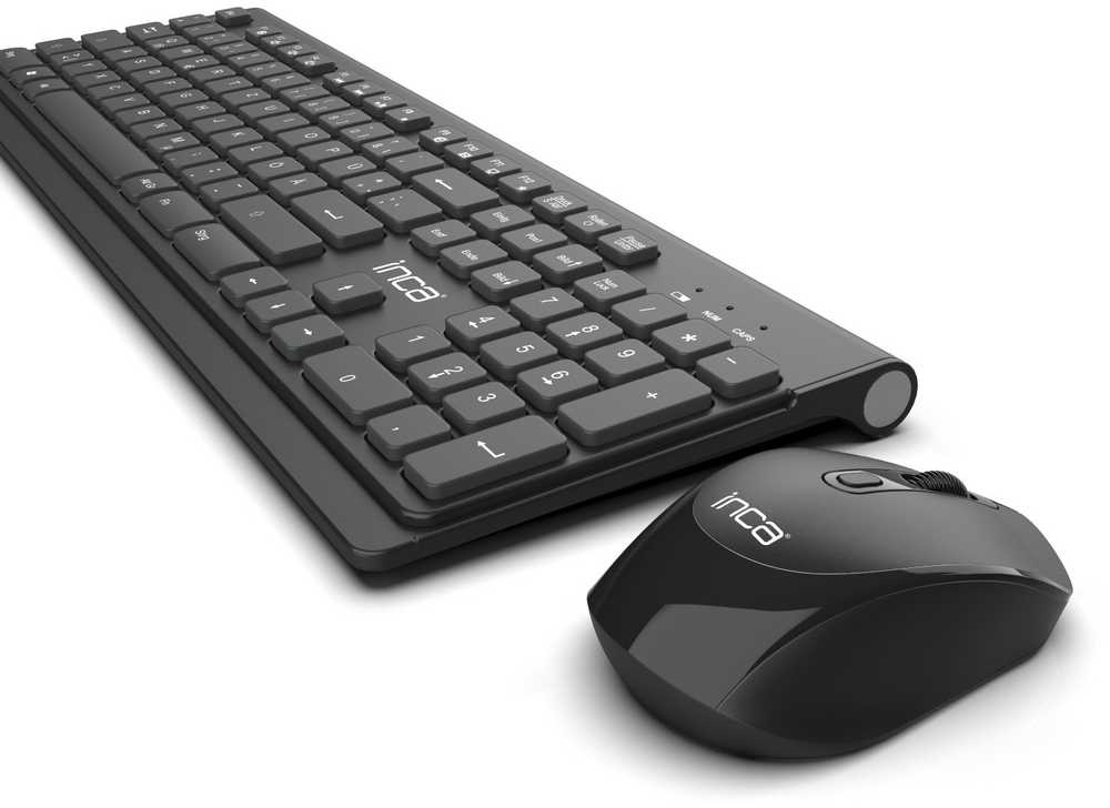 Klaviatūra ir pelė Inca INCA klaviatūra IWS-519 Wireless Set, Multimedia, Slim, SW retail
