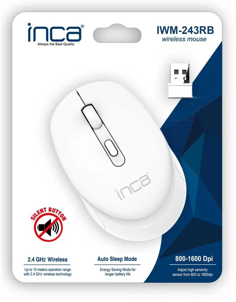 INCA Pelė IWM-243RB 1600 DPI,CANDY DESIGN Wei, 2,4GHz