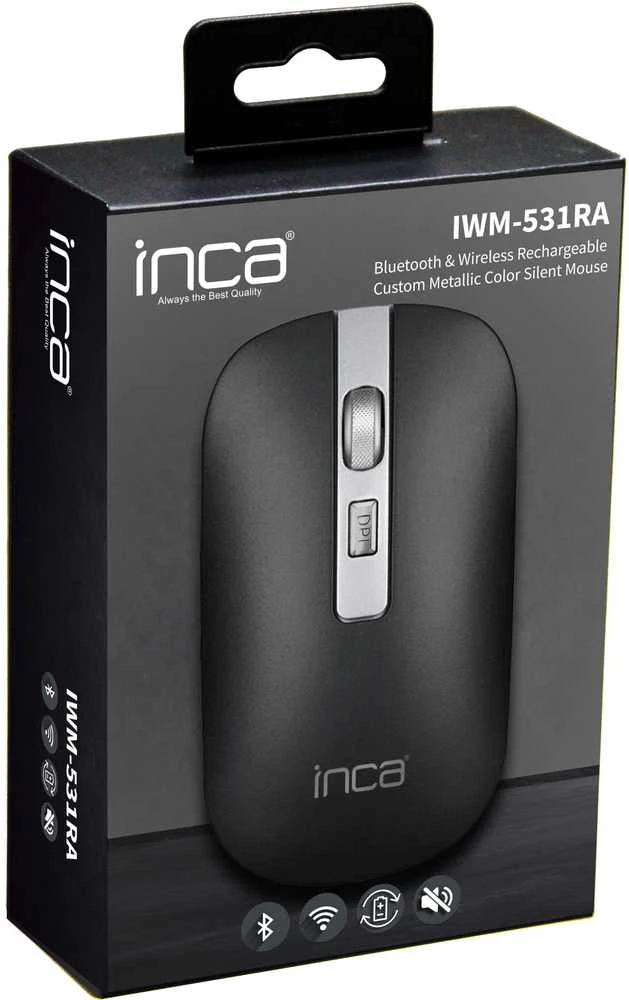 Incase INCA Pelė IWM-531RA Wrls ir BT, 4D skonio, baterija, metalinis