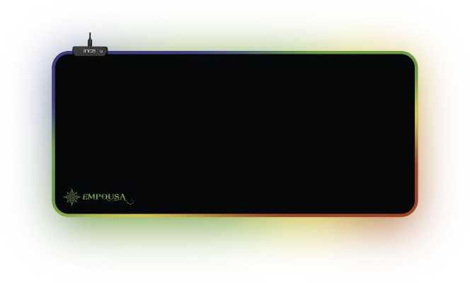 Pelė INCA EMPOUSA RGB 7 LED MOUSEPAD (770x295x3mm)