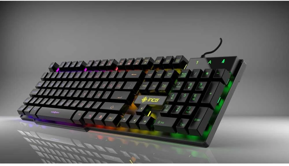 Incase INCA Klaviatūra žaidimams RGB/Mechanisch/USB 1.50m juodas retail