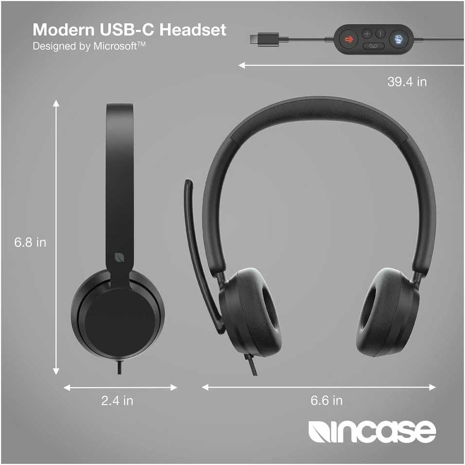 INCASE MODERN USB-C Ausinės - Juodas EMEA