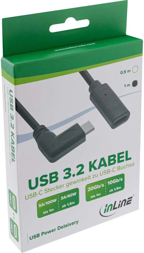 Kabelis USB InLine USB-C - USB-C 1 m Juodas (35781)