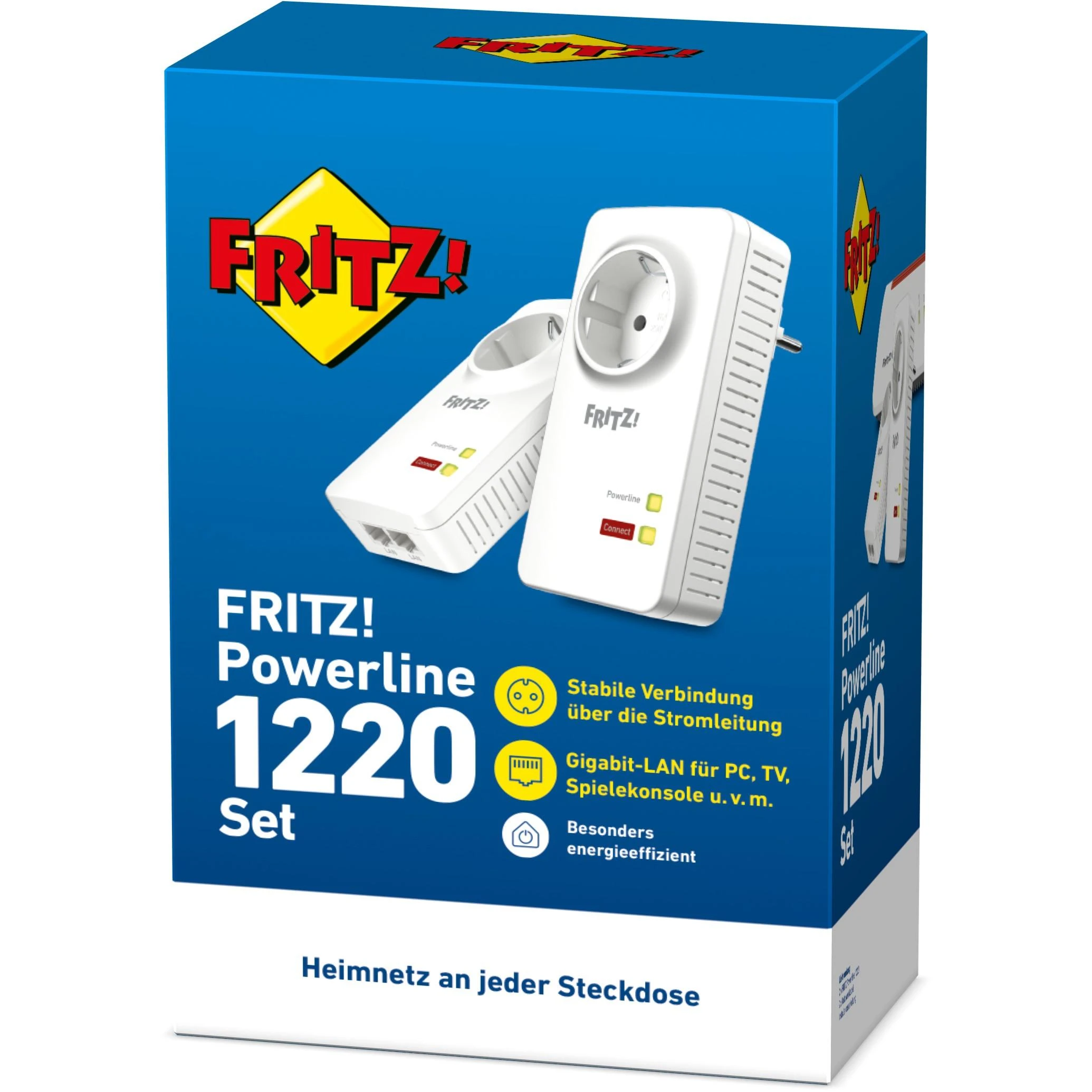 Maršrutizatorius AVM FRITZ!Powerline 1220E 1200 Mbit/ai Ethernet LAN jungtis Balta 2 vnt
