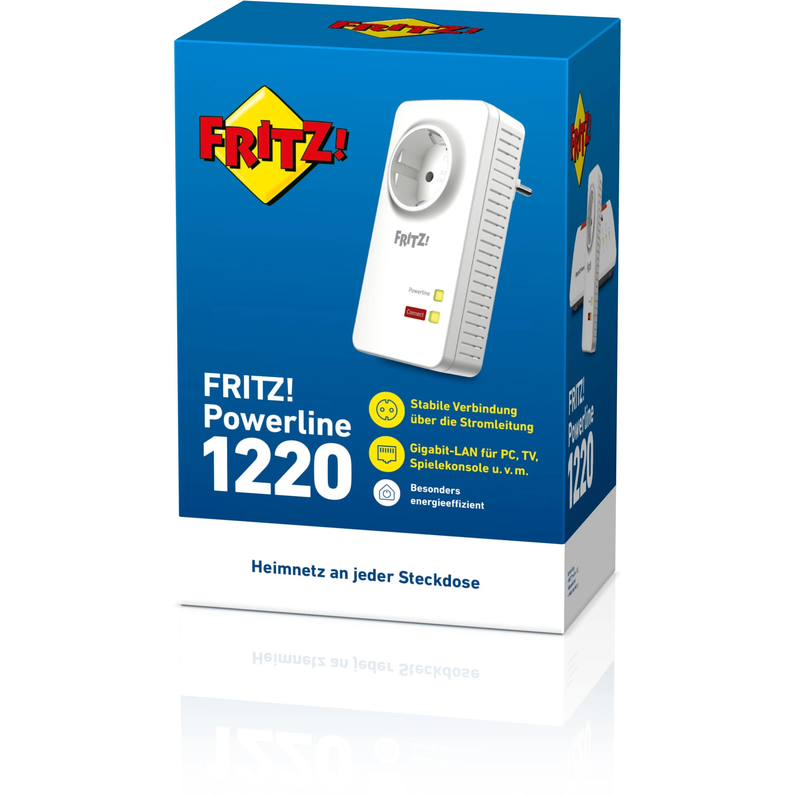 AVM FRITZ!Powerline 1220E 1200 Mbit/ai Ethernet LAN jungtis Balta 1 vnt