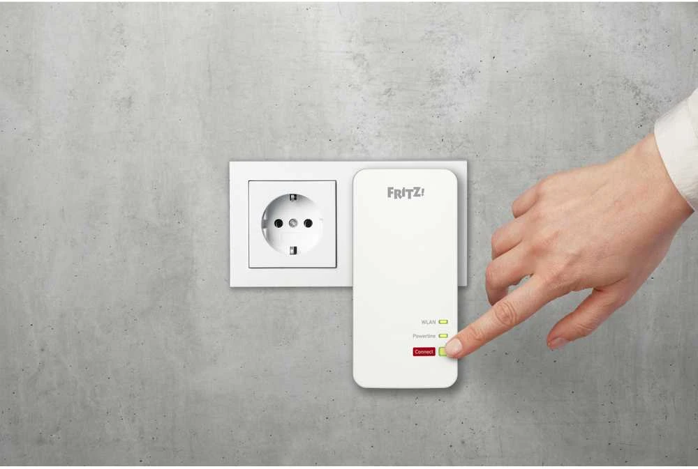 Maršrutizatorius AVM FRITZ!Powerline 1240 AX WLAN rinkinys 1200 Mbit/s laidinis LAN Wi-Fi, baltas, 2 vnt.